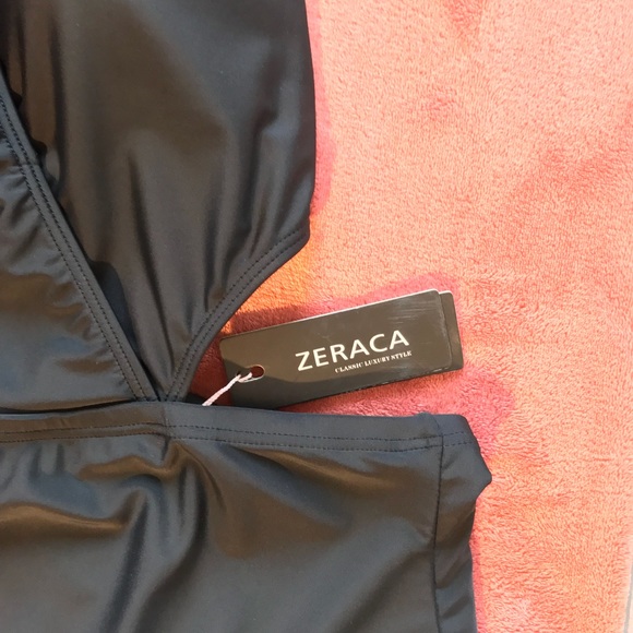 RETRO HOLLYWOOD GLAM BLACK BATHING SWIMSUIT - Picture 7 of 8